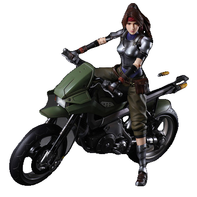 FINAL FANTASY VII REMAKE PLAY ARTS KAI ACTION FIGURE JESSIE & MOTORCYCLE SET