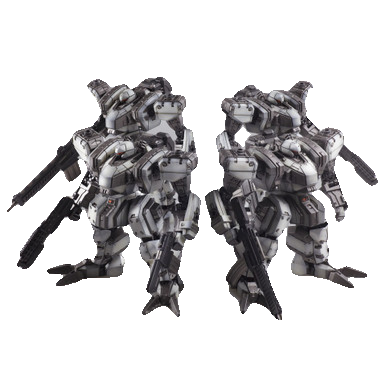 FRONT MISSION STRUCTURE ARTS 1/72 SCALE PLASTIC MODEL KIT SERIES VOL. 4 ZENITH DV WHITE COLOR VARIANT 4 UNIT SET