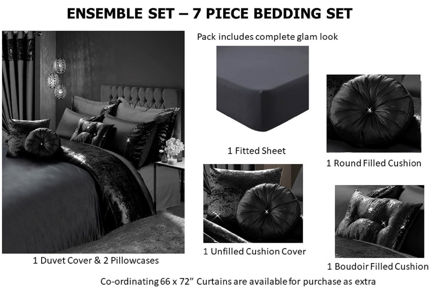 crushed velvet comforter set