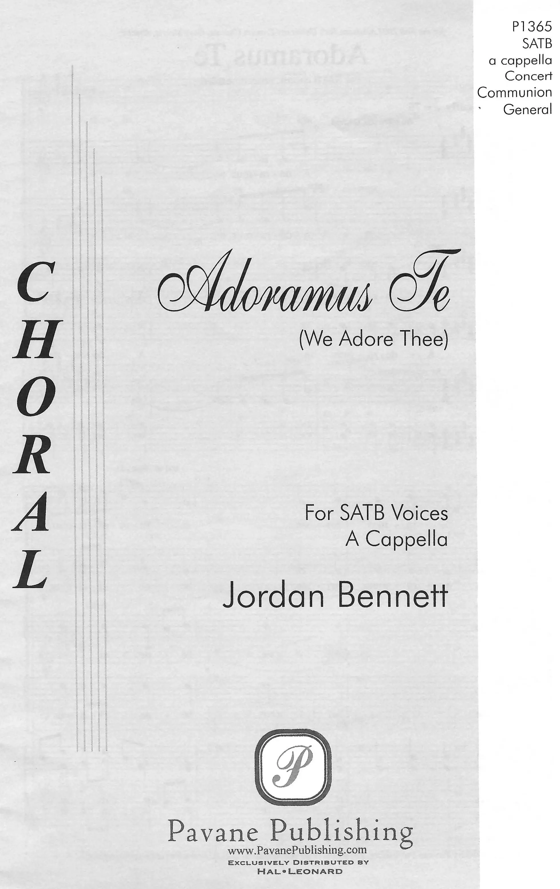 Adoramus Te Satb Choral Score Digital Pavane Publishing