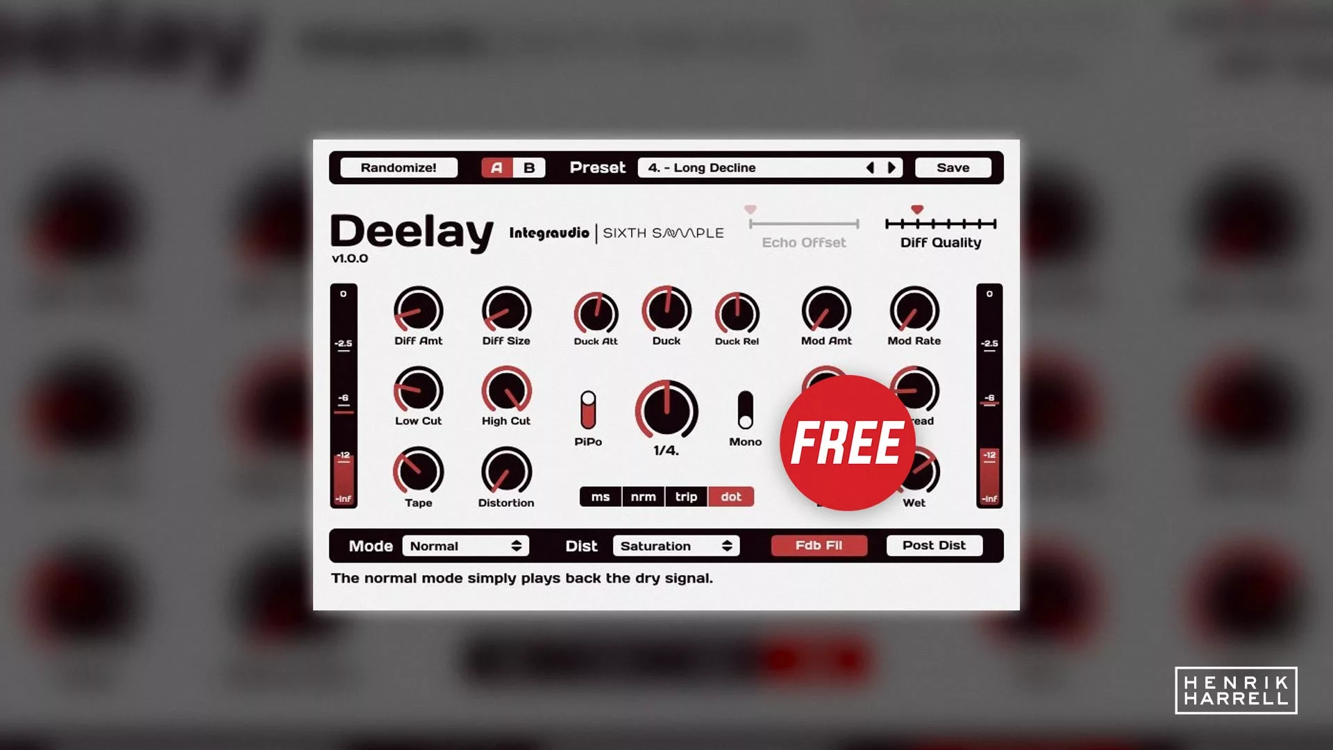 Integraudio & Sixth Sample Released Deelay a FREE Delay Plugin