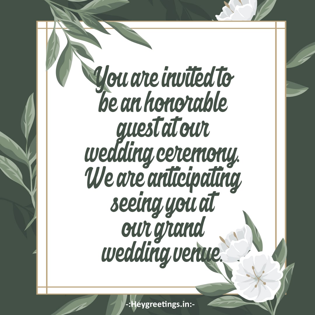Wedding Invitation Messages - Hey Greetings