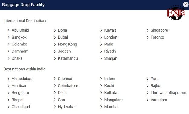 Jet Airways Baggage Drop Facility