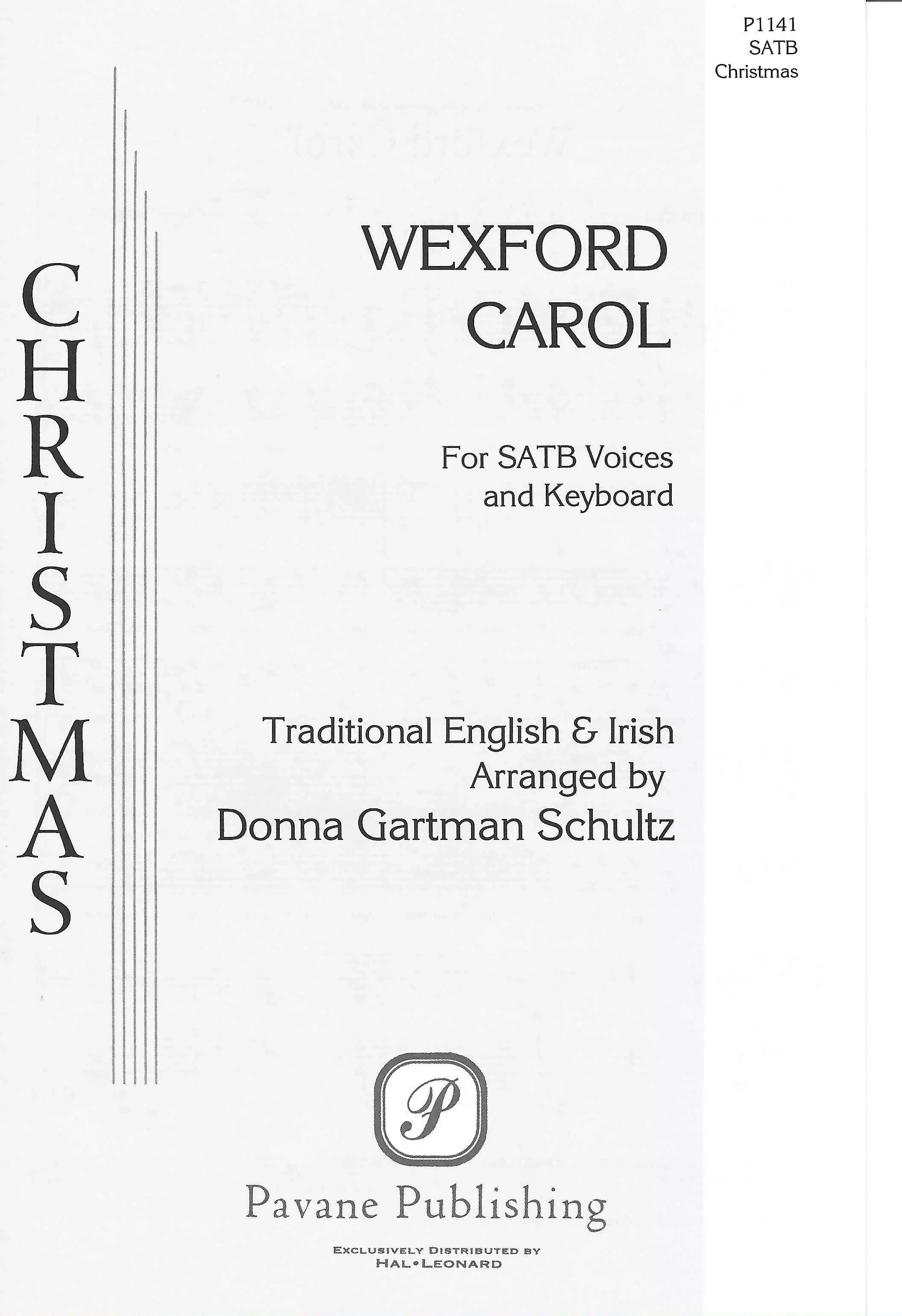 Wexford carol satb choral score pavane publishing