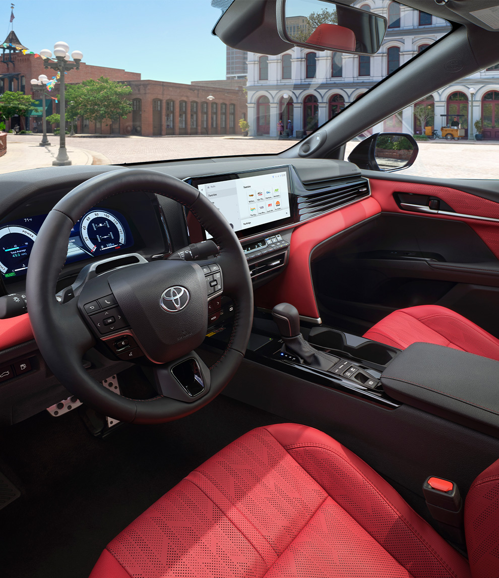 2026 Toyota Camry at CMA's Toyota of Martinsburg in Martinsburg, WV | 2026 Toyota Camry interior with red seats