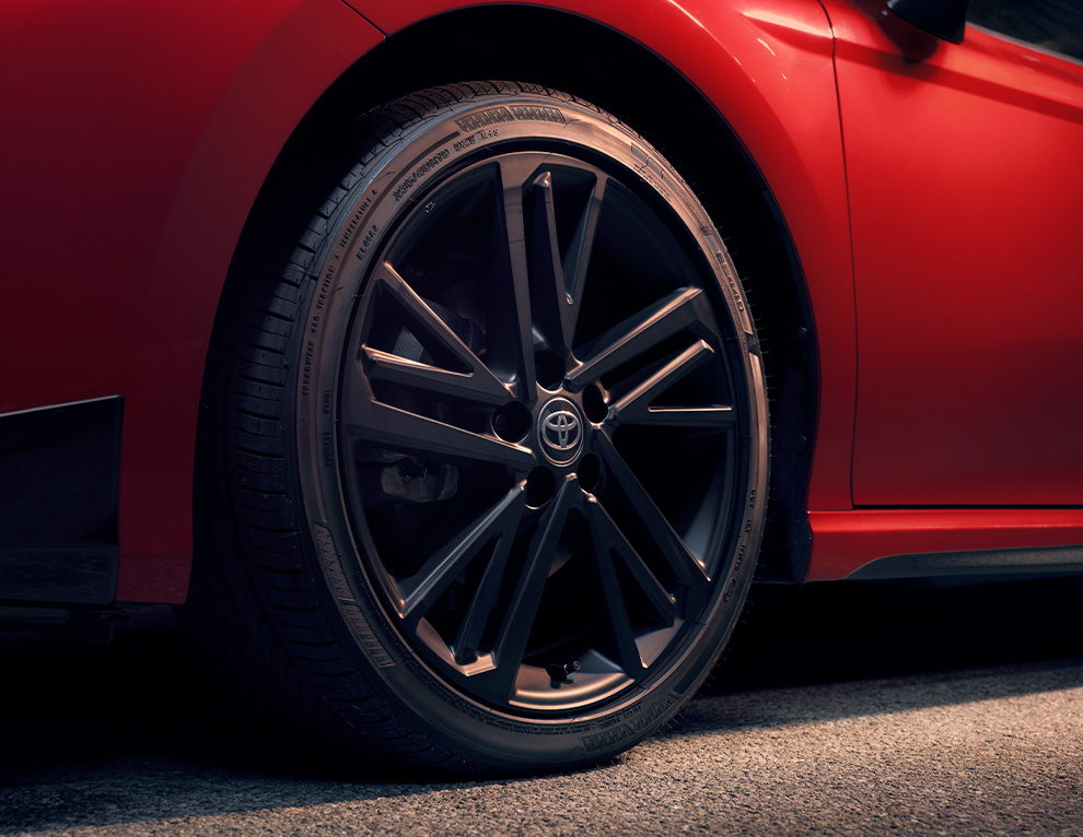 2026 Toyota Camry at CMA's Toyota of Martinsburg in Martinsburg, WV | Close up of the wheels of a 2026 Toyota Camry