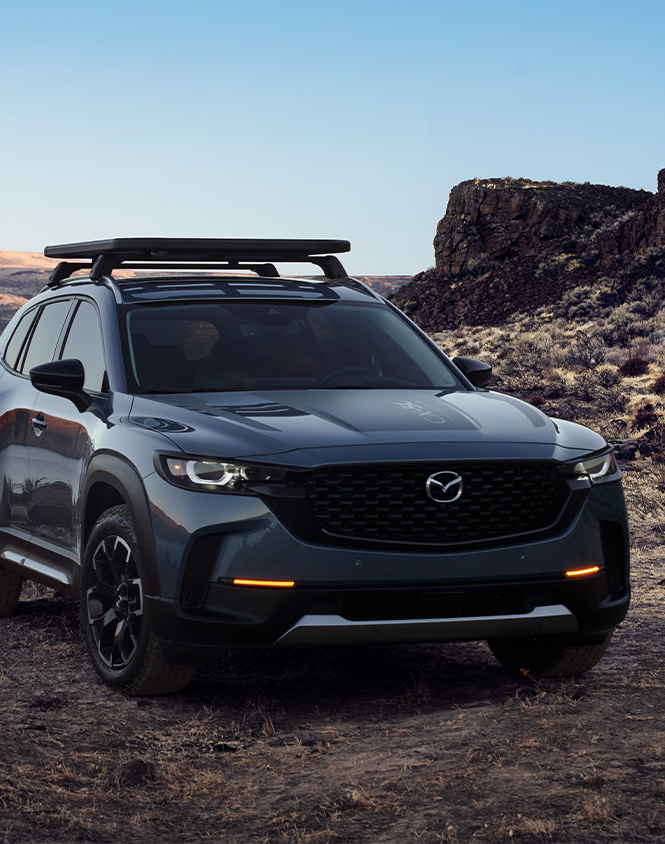Why Buy a Mazda at Lancaster Mazda in East Petersburg, PA | Close up of a grey 2025 Mazda CX-50