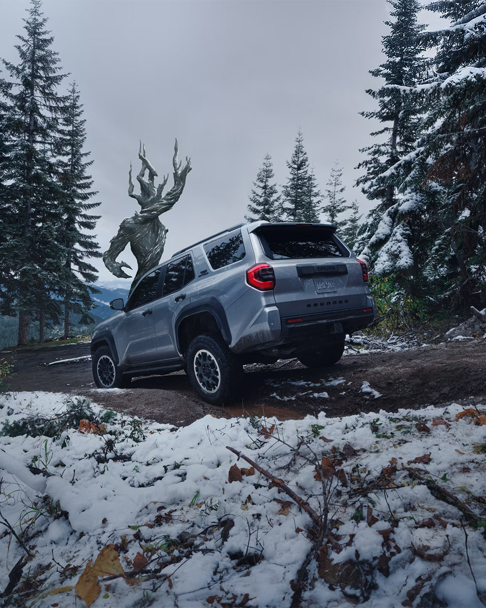 The New 2026 Toyota 4Runner at CMA's Toyota of Martinsburg in Martinsburg, WV | Rear profile of a 2026 Toyota 4Runner in the color silver