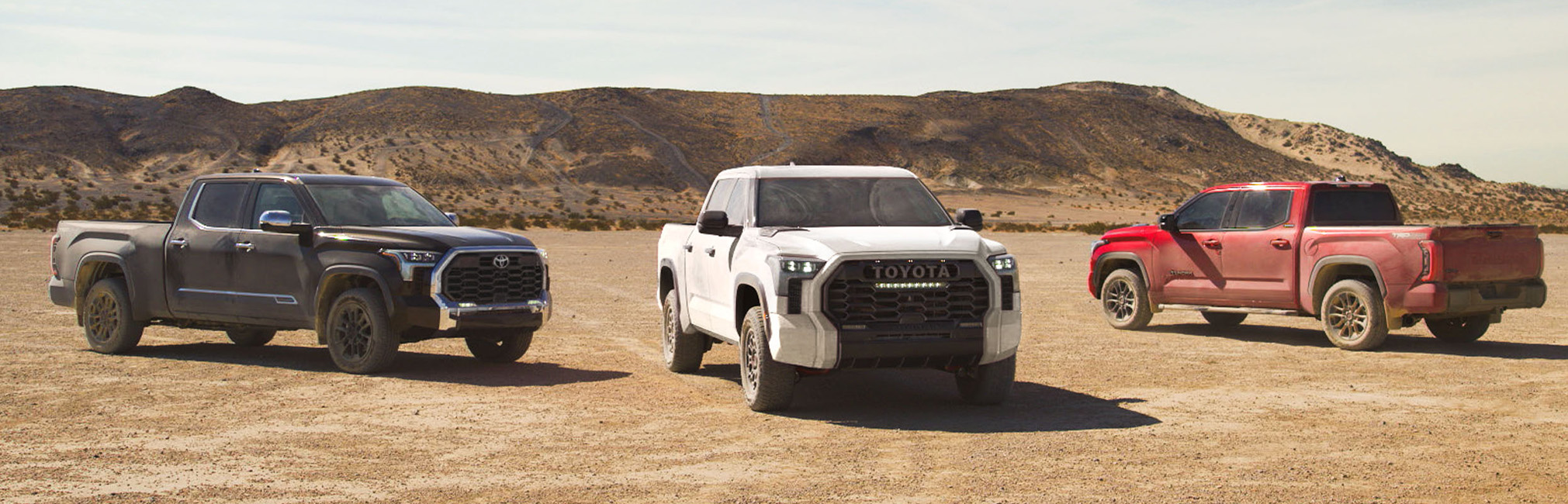 The New 2026 Toyota Tundra at CMA's Toyota of Martinsburg in Martinsburg, WV | Three 2026 Toyota Tundra's parked next to one another