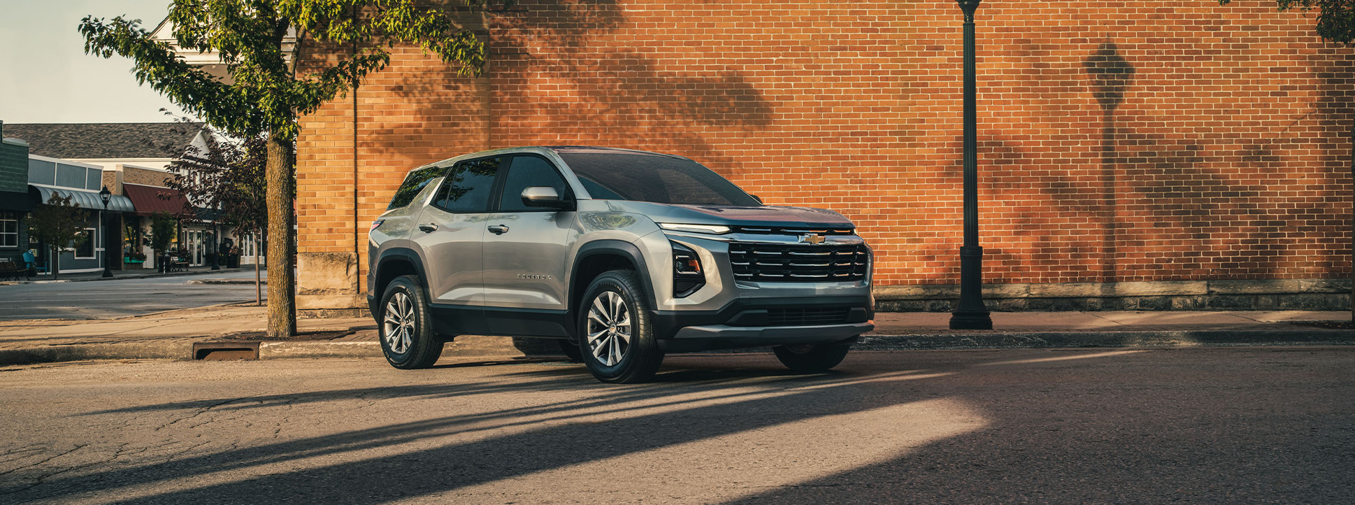 2026 Chevrolet Equinox at Delaney Chevrolet of Indiana | 2026 Chevrolet Equinox parked on the street in front of a brick wall