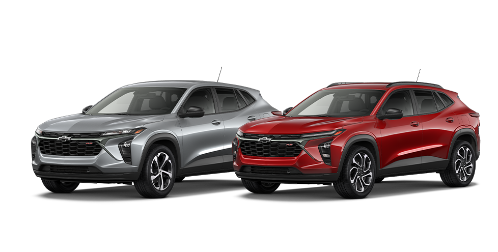 2026 Chevrolet Trax 1RS vs. 2RS at Delaney Chevrolet of Indiana in Indiana, PA | Silver 2026 Chevrolet Trax 1RS and a red 2026 Chevrolet Trax 2RS 2026 Chevrolet Trax 1RS vs. 2RS at Delaney Chevrolet of Indiana in Indiana, PA | Silver 2026 Chevrolet Trax 1RS and a red 2026 Chevrolet Trax 2RS