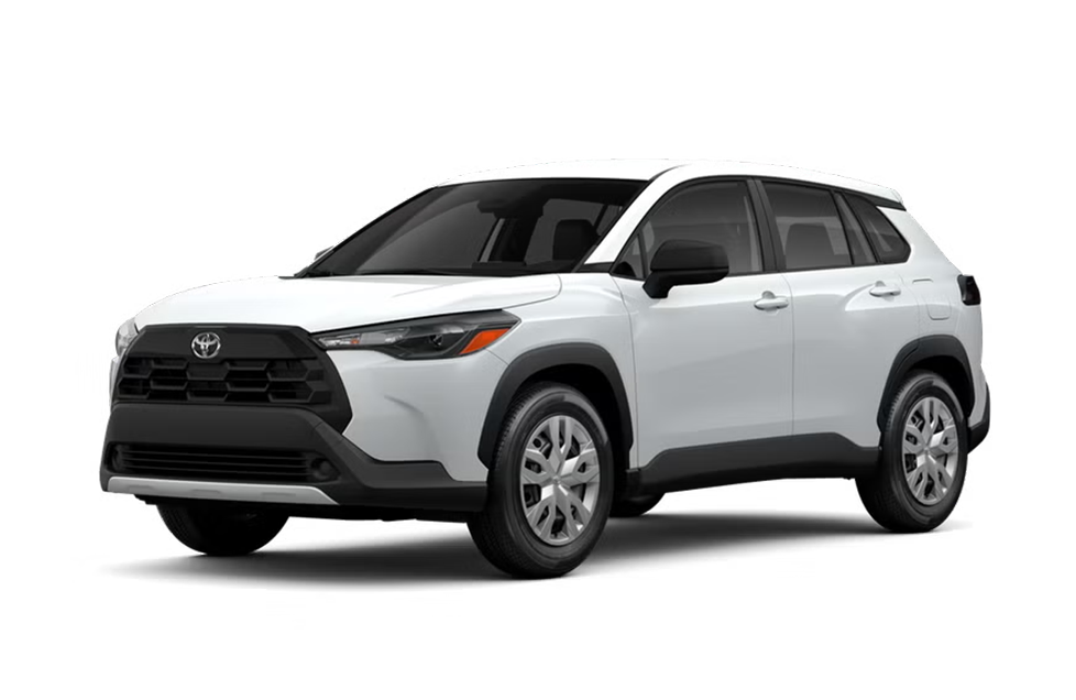 2026 Toyota Corolla Cross vs. Hyundai Kona vs. Honda HR-V comparison at Delaney Toyota of DuBois in DuBois, PA | White 2026 Toyota Corolla Cross 2026 Toyota Corolla Cross vs. Hyundai Kona vs. Honda HR-V comparison at Delaney Toyota of DuBois in DuBois, PA | White 2026 Toyota Corolla Cross