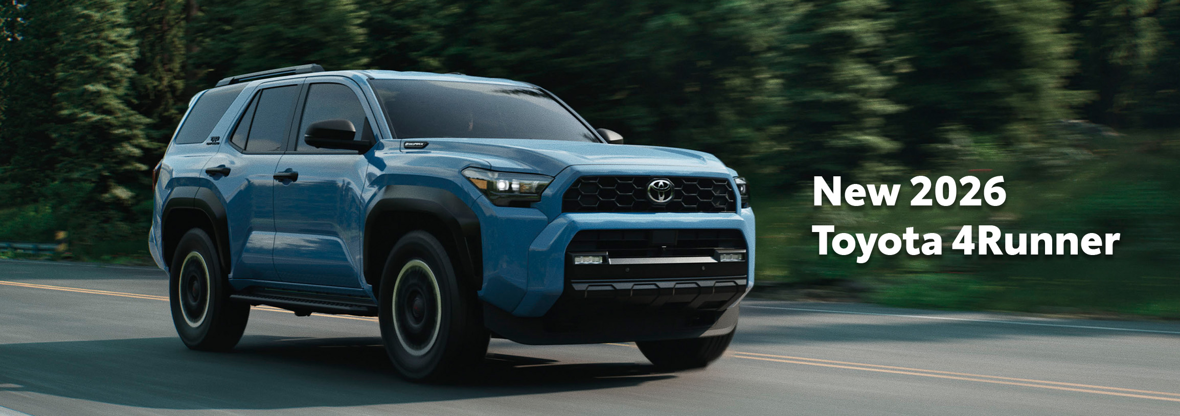 The New 2026 Toyota 4Runner at Delaney Toyota of DuBois in DuBois, PA | Blue 2026 Toyota 4Runner driving down the street The New 2026 Toyota 4Runner at Delaney Toyota of DuBois in DuBois, PA | Blue 2026 Toyota 4Runner driving down the street