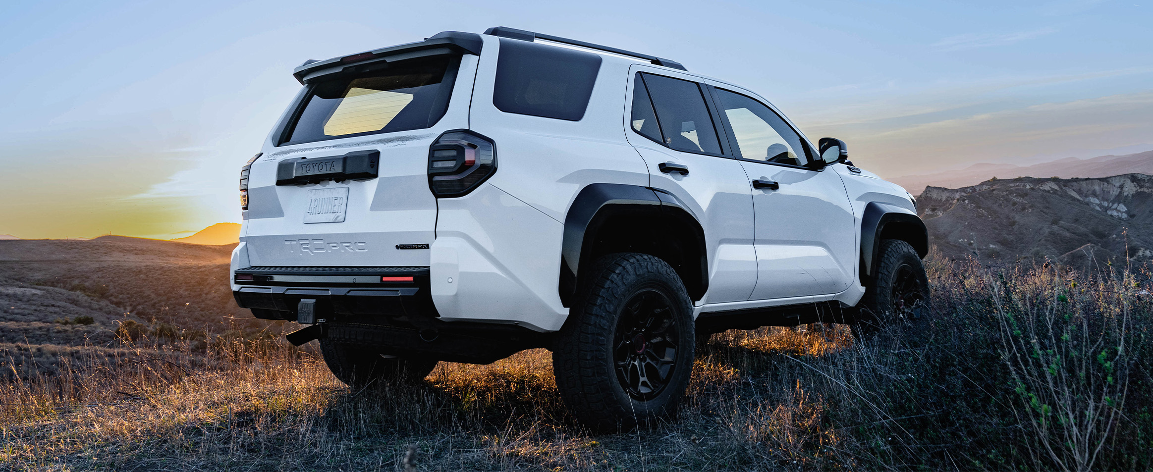 The New 2026 Toyota 4Runner at Lancaster Toyota in East Petersburg, PA | Rear profile of a white 2026 Toyota 4Runner