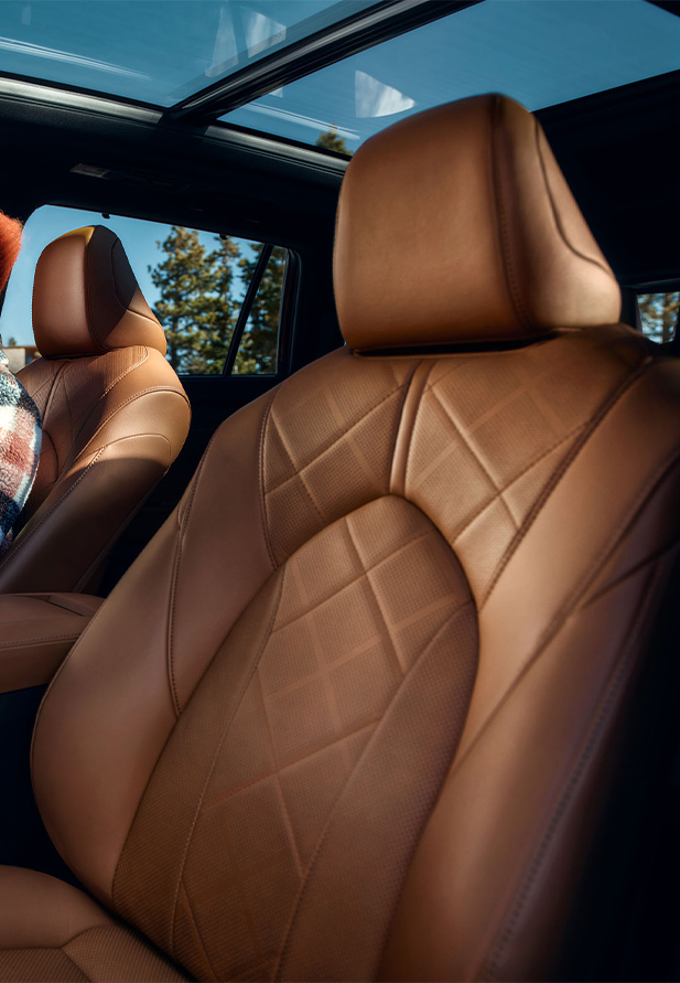 2026 Toyota Highlander vs. 2026 Honda Pilot vs. 2026 Hyundai Santa Fe comparison | Lancaster Toyota | Brown leather seats of a 2026 Toyota Highlander 2026 Toyota Highlander vs. 2026 Honda Pilot vs. 2026 Hyundai Santa Fe comparison | Lancaster Toyota | Brown leather seats of a 2026 Toyota Highlander
