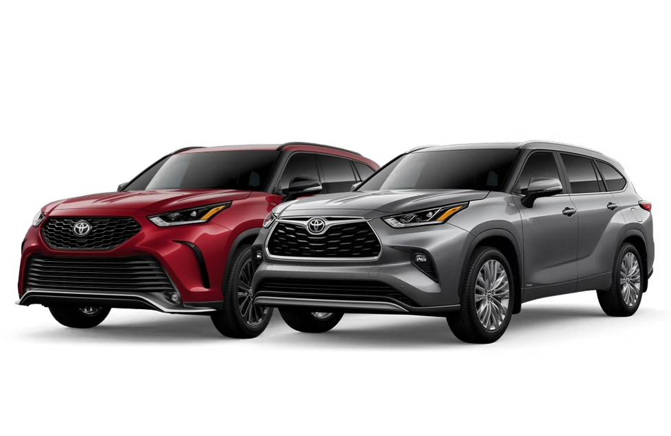 2026 Toyota Highlander vs. 2026 Honda Pilot vs. 2026 Hyundai Santa Fe comparison | Palmiero Toyota | Red and grey 2026 Toyota Highlanders parked side by side 2026 Toyota Highlander vs. 2026 Honda Pilot vs. 2026 Hyundai Santa Fe comparison | Palmiero Toyota | Red and grey 2026 Toyota Highlanders parked side by side