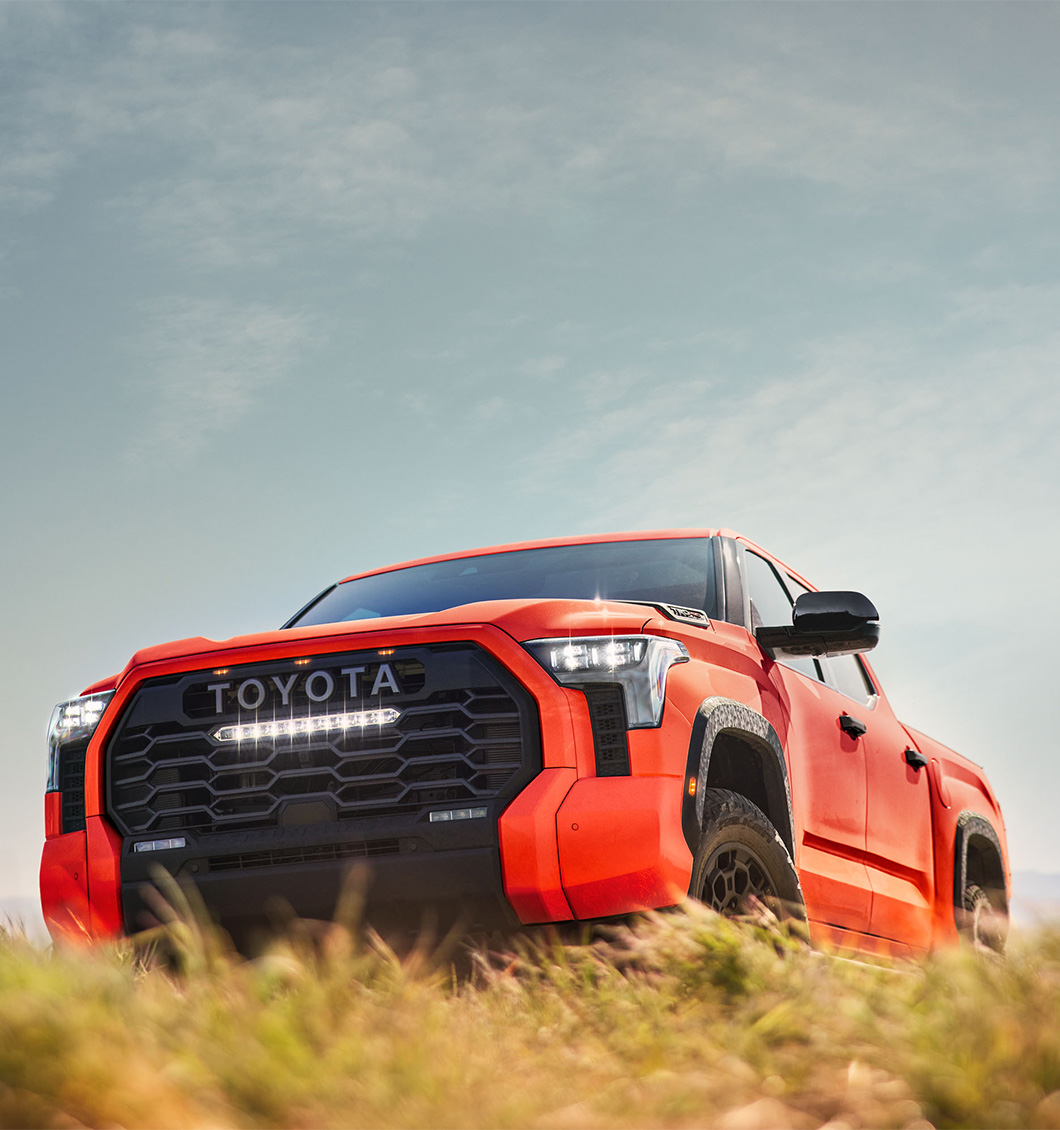 The New 2026 Toyota Tundra at Palmiero Toyota in Meadville, PA | Close up of the front grill of a 2026 Toyota Tundra The New 2026 Toyota Tundra at Palmiero Toyota in Meadville, PA | Close up of the front grill of a 2026 Toyota Tundra