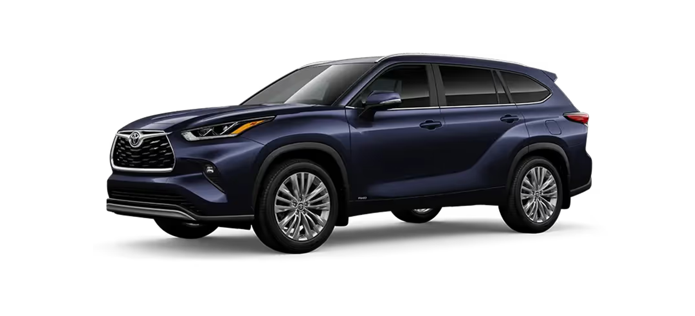 2026 Toyota Highlander vs. 2026 Honda Pilot vs. 2026 Hyundai Santa Fe comparison | South Hills Toyota | Dark blue 2026 Toyota Highlander