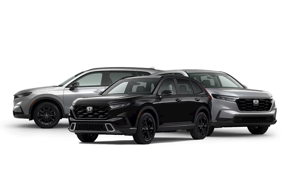 2026 Honda CR-V vs. 2026 Toyota RAV4 vs. 2026 Hyundai Tucson | Washington Honda | Grey and black 2026 Honda CR-V's