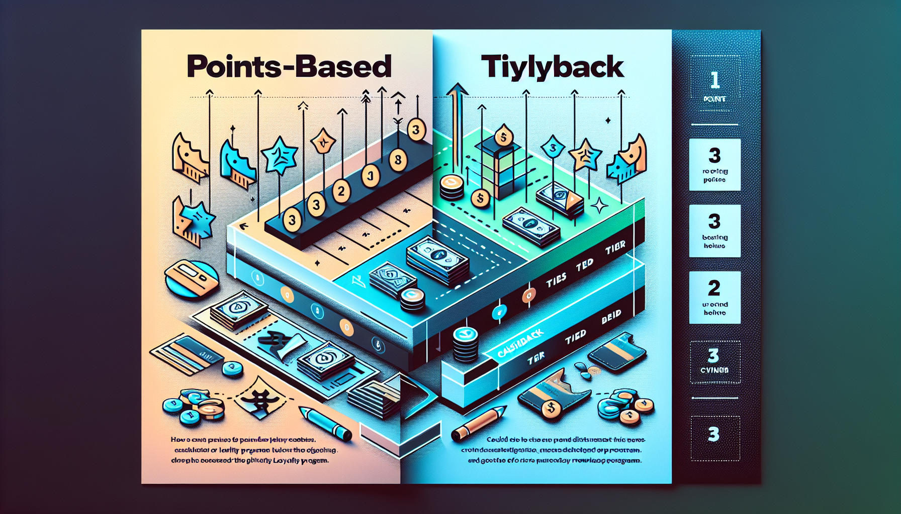 A colorful infographic illustrating a points-based system. The diagram features various sections with icons, steps, and labels explaining the scoring process and components, highlighting how repeat purchases contribute to reward systems in loyalty programs retail.