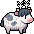Cow wearing Cow Antlers