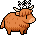 Cow wearing Cow Antlers