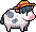 Cow wearing Cow Sun Hat