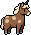 Horse wearing Horse Dark Unicorn Horn