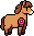 Horse wearing Horse Red Ribbon
