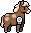 Horse wearing Horse White Ribbon