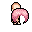 Rounded Afro, worn