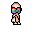 Striped Bow, worn