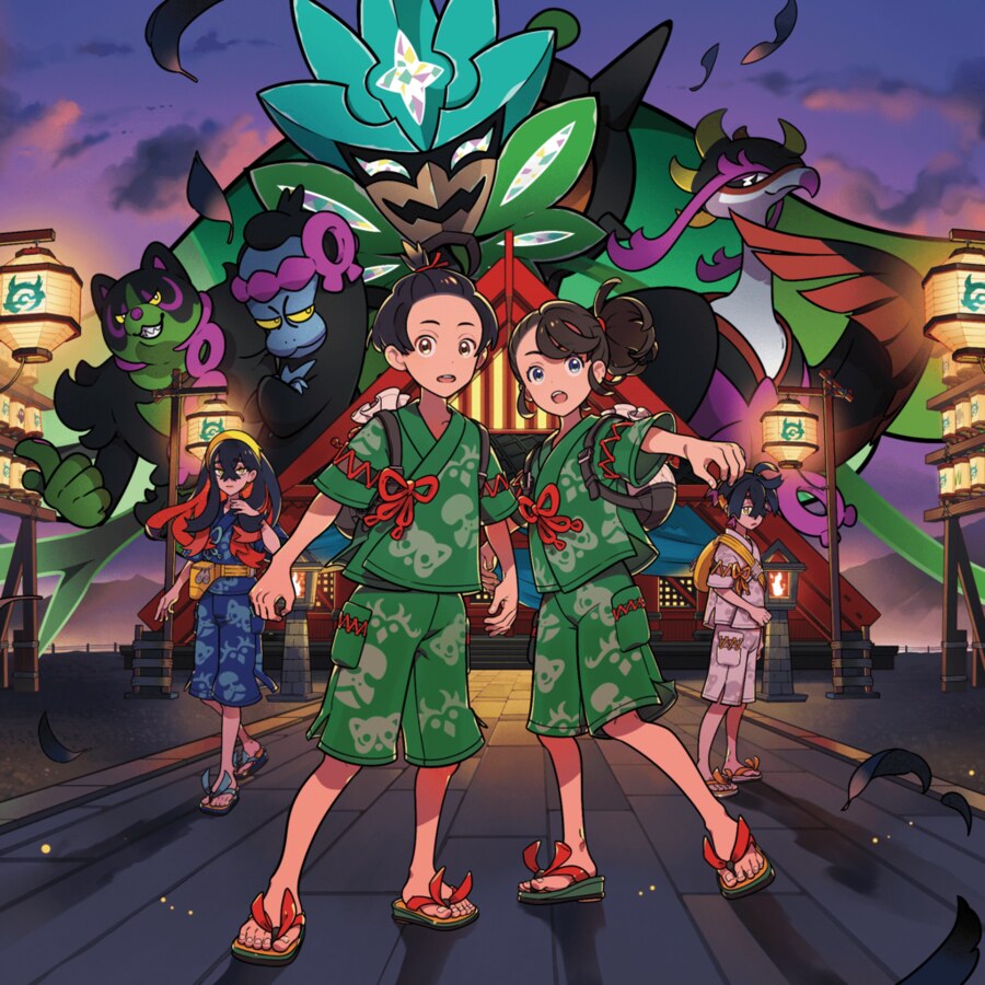 Scarlet/Violet: The Teal Mask official game cover art for Nintendo Switch