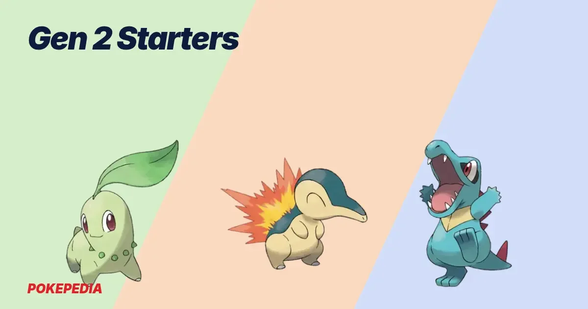 Gen 2 Starters: All Three and Their Evolutions