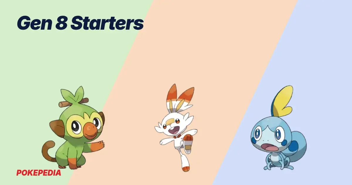 Gen 8 Starters: All Three and Their Evolutions