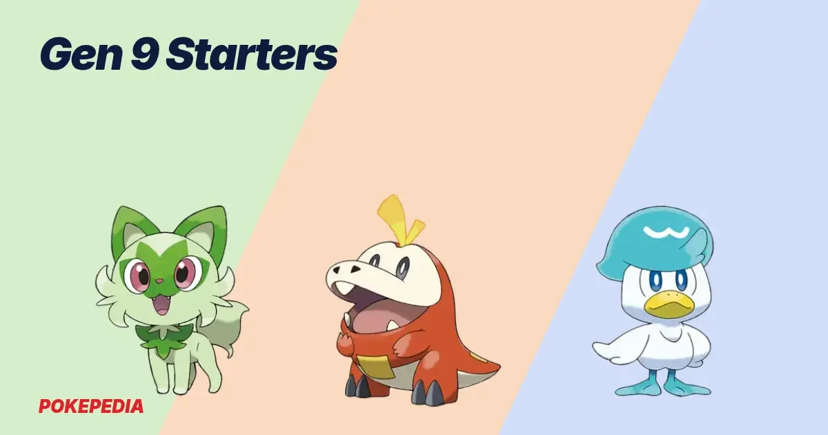 Gen 9 Starters: All Three and Their Evolutions