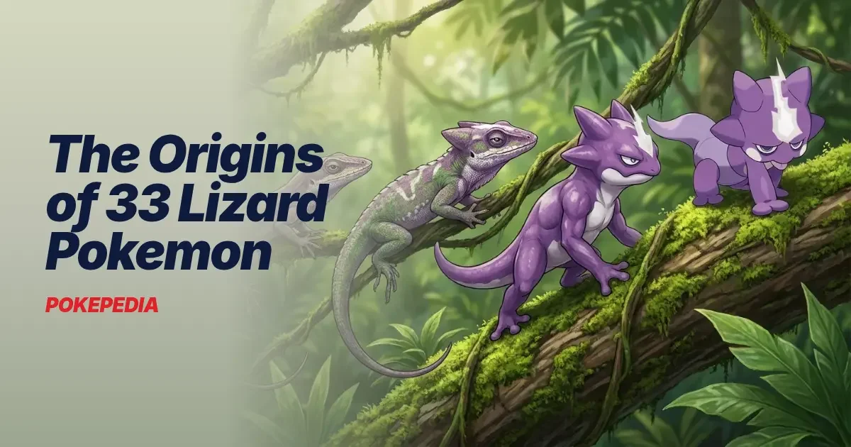 The Origins of 33 Lizard Pokemon & the Real Animals Behind Them