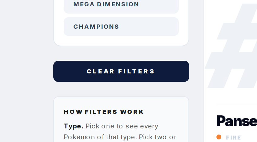 How do I filter Pokemon by type? — step 5