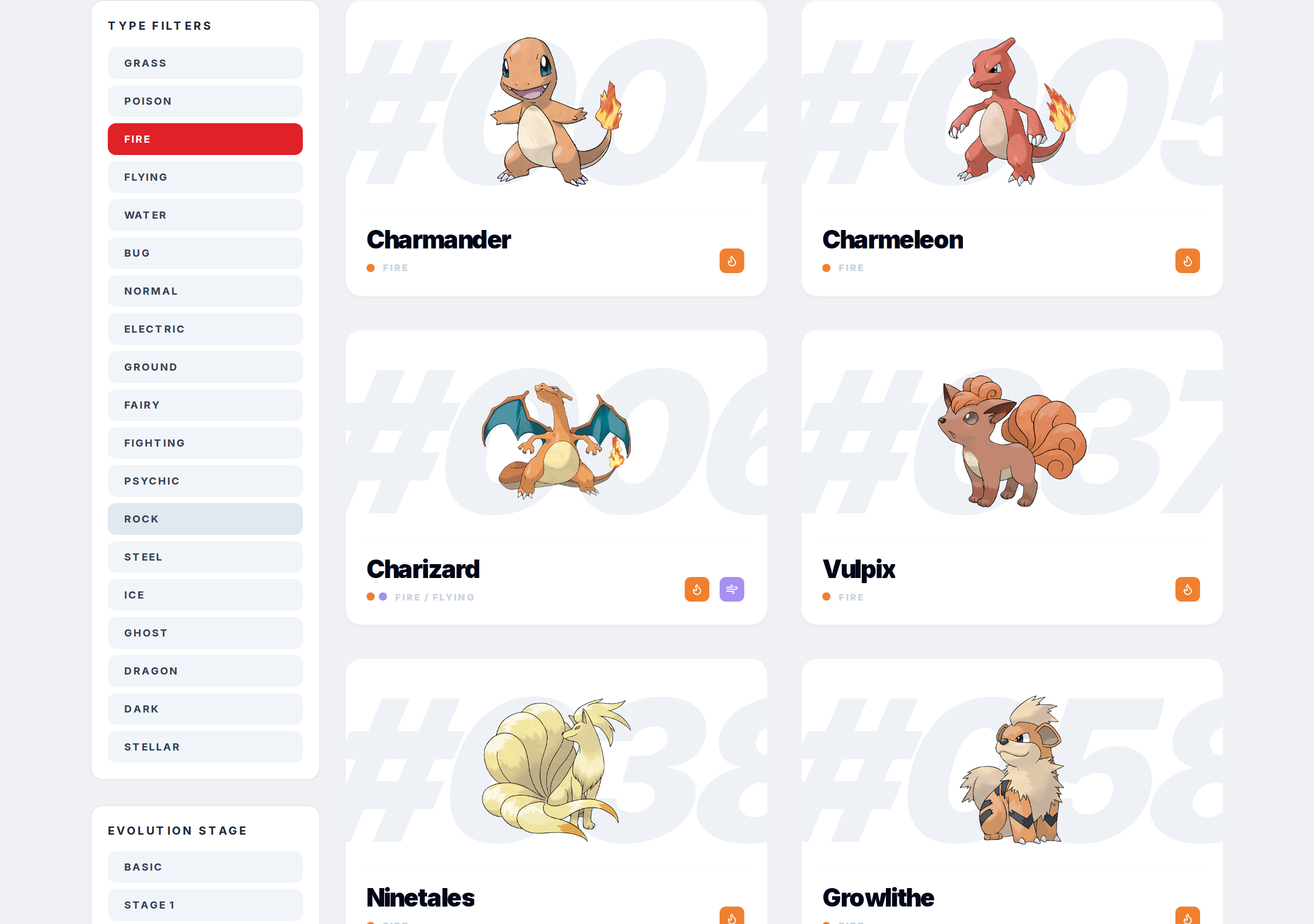 How do I filter Pokemon by type? — step 2
