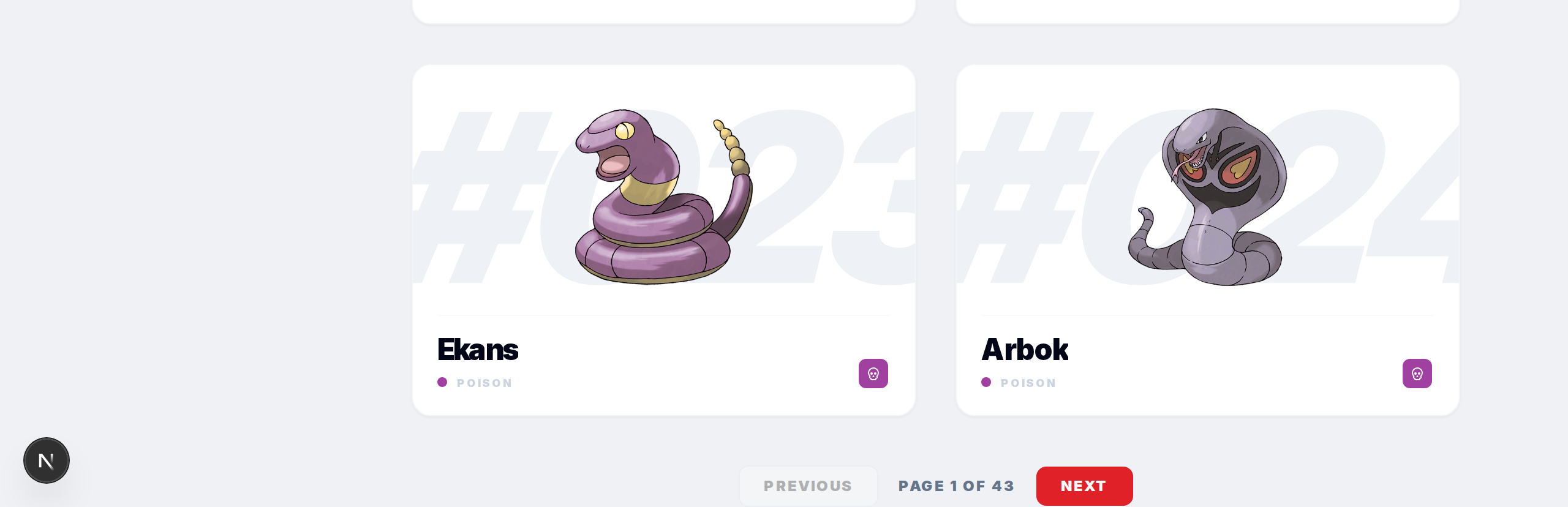 How does pagination work in the Pokedex? — step 1