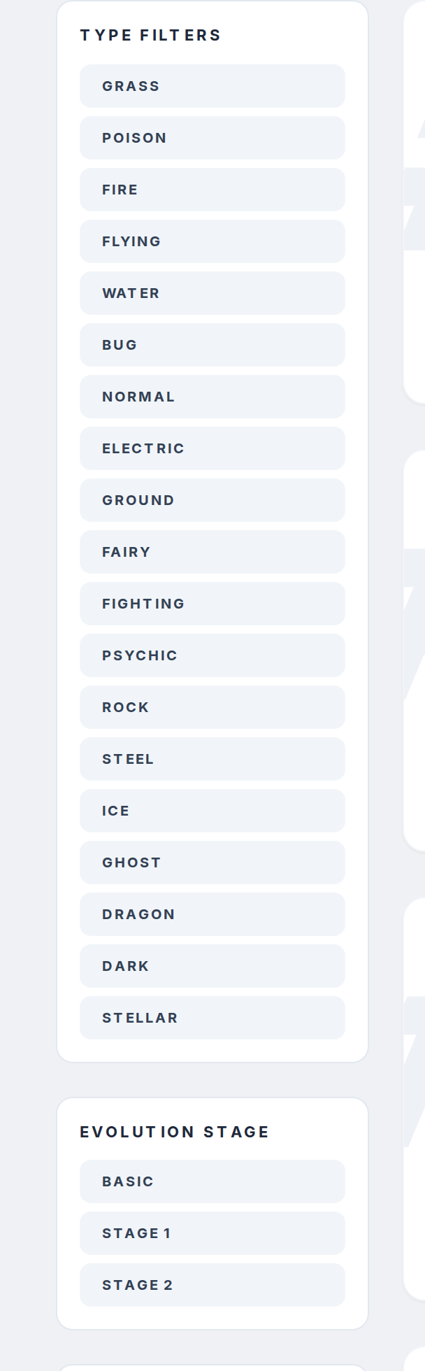 How do I filter Pokemon by type? — step 1
