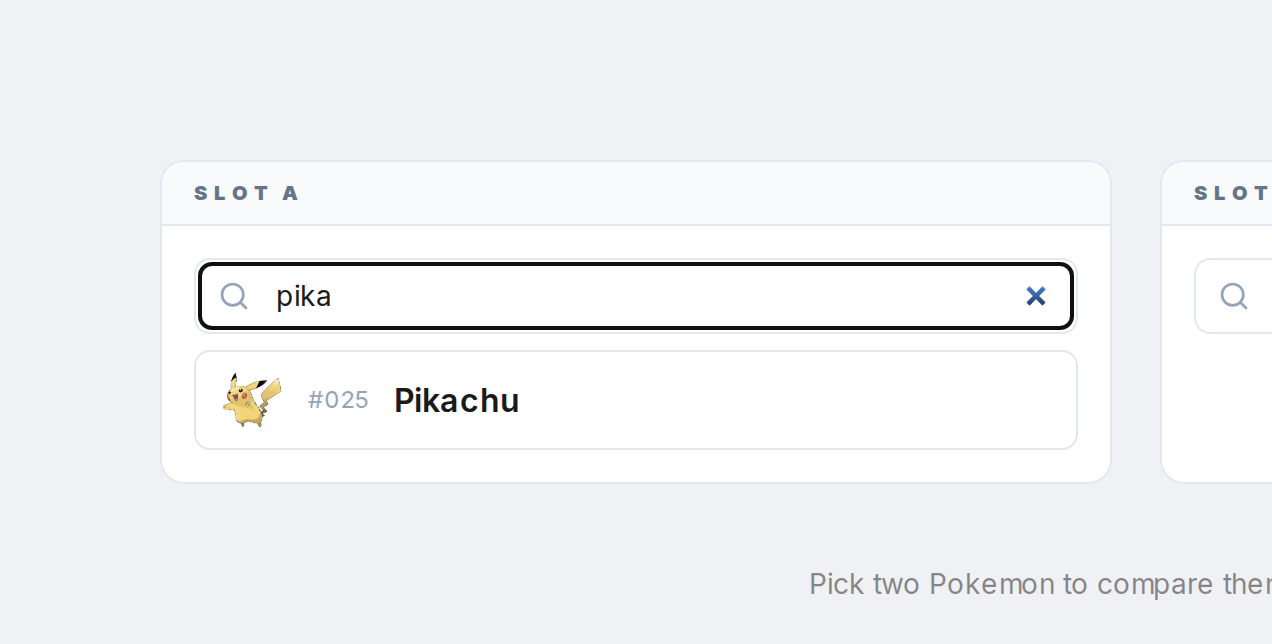 How do I compare two Pokemon? — step 2