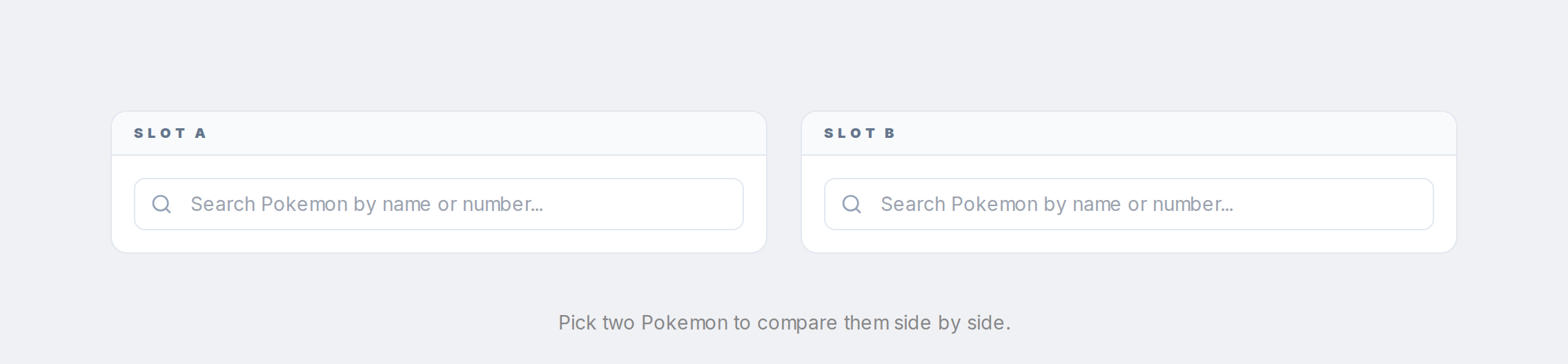 How do I compare two Pokemon? — step 1
