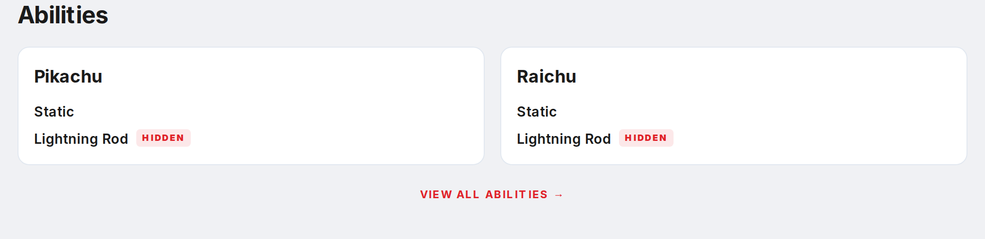 How to compare two Pokemon's abilities on Pokepedia — step 2