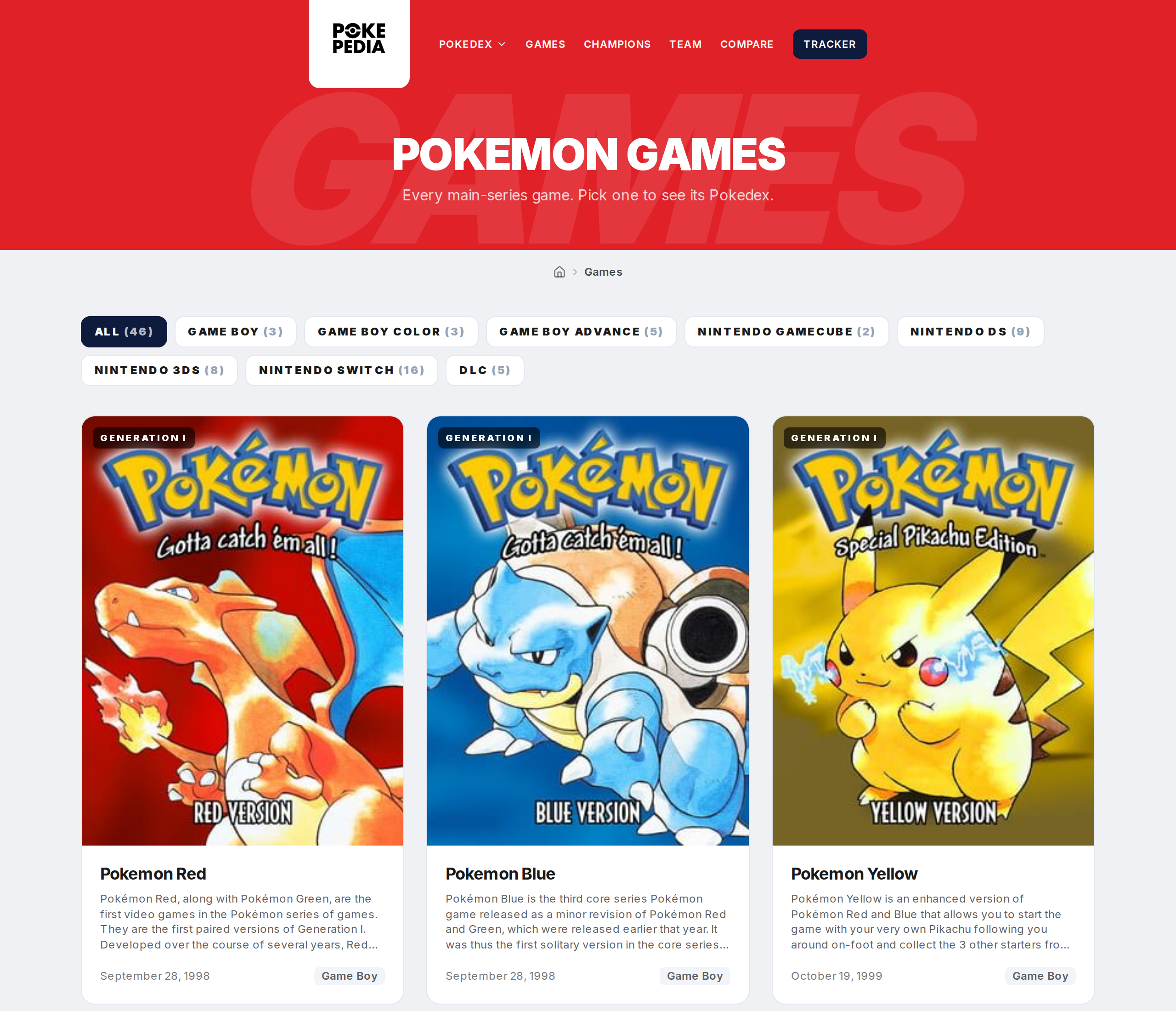 How do I find a specific game's Pokedex? — step 2
