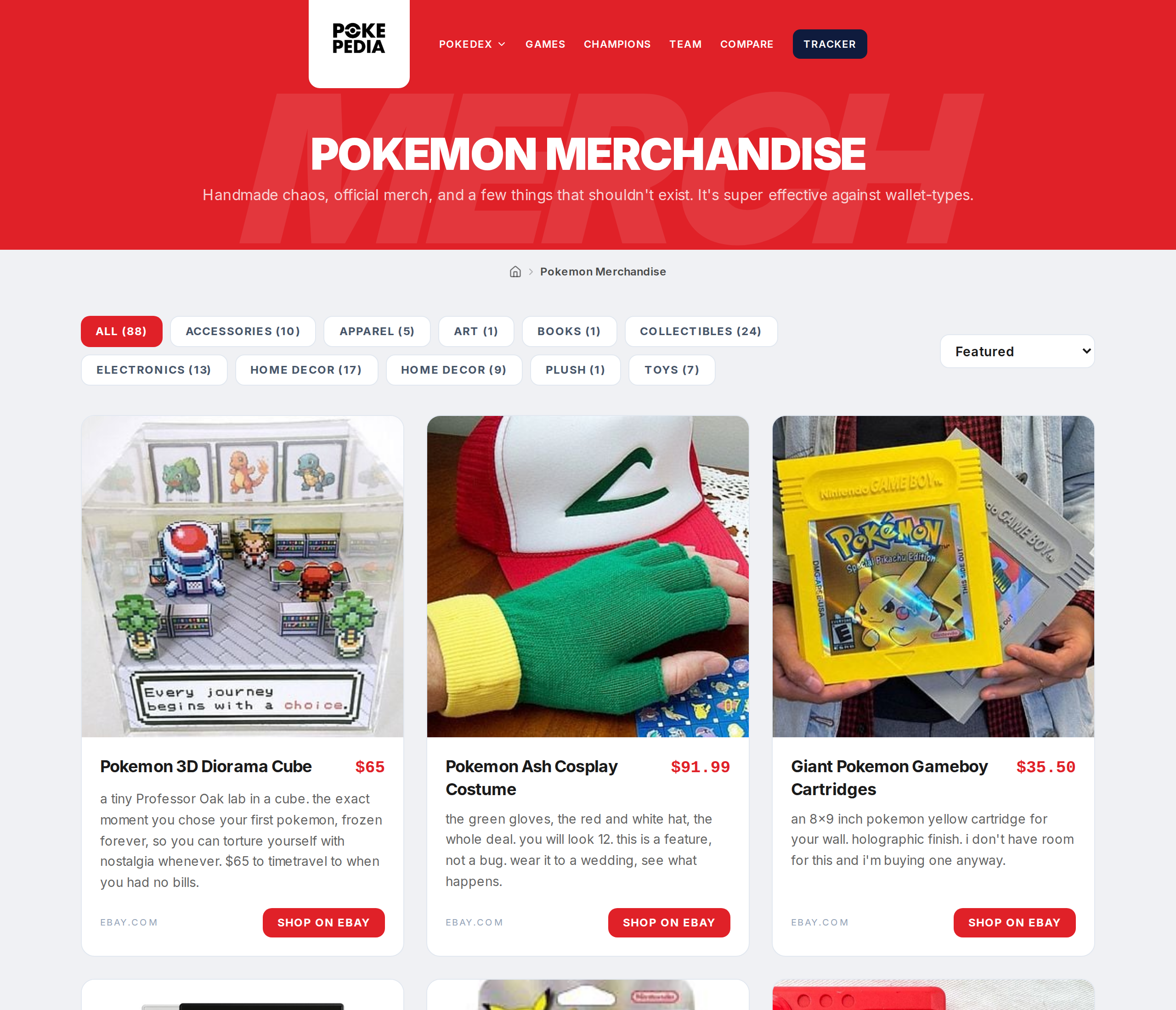 Are the merchandise links affiliate links? — step 3