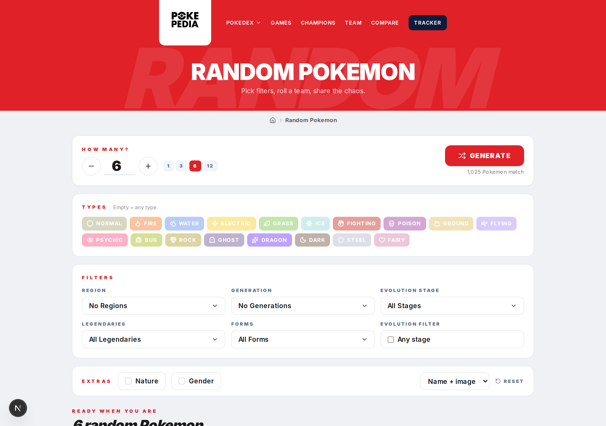 How do I generate a random Pokemon? — step 1