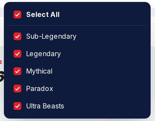 How to include or exclude Paradox Pokemon, Ultra Beasts, and Sub-Legendaries — step 2