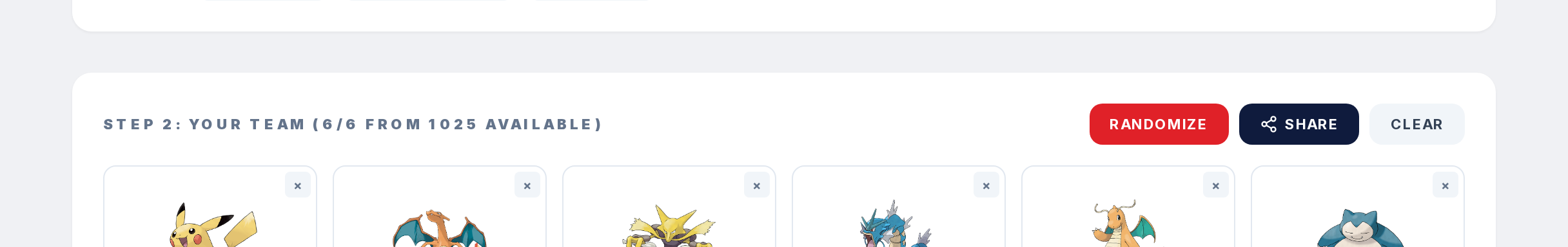 How do I randomize my team? — step 2