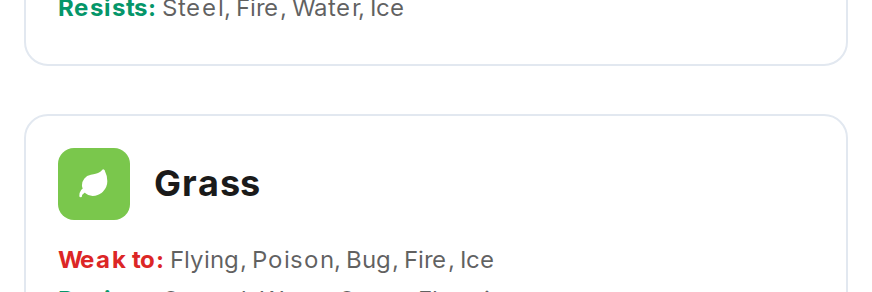 How to read type weaknesses and resistances on Pokepedia — step 3